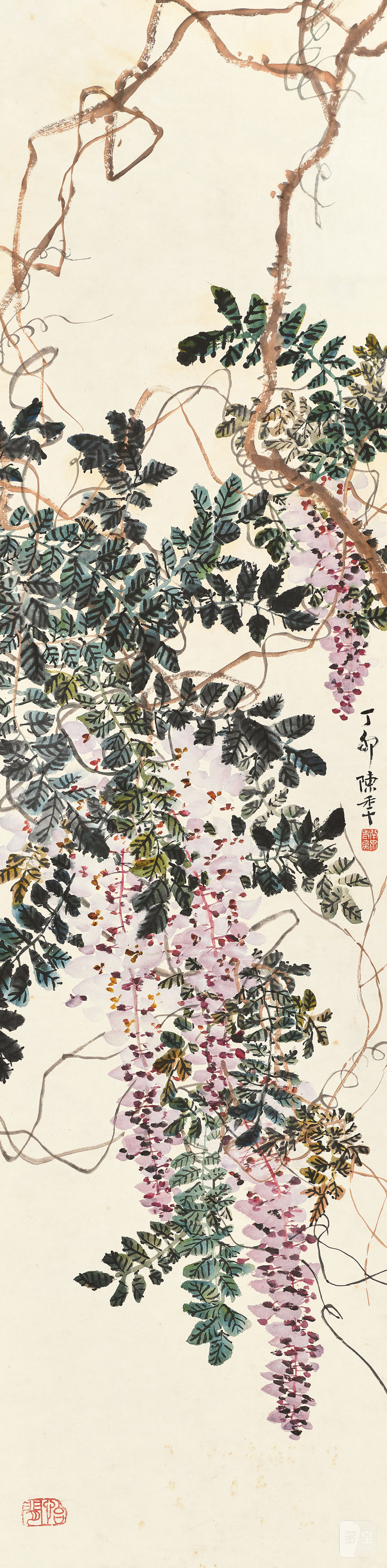 陈半丁 紫藤花图